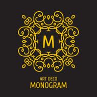 Vintage floral logo monogram design template N3