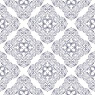 Seamless circle vintage flower pattern N49