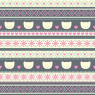 Seamless pattern with smiling teddy bears N2