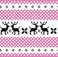 Cute reindeer pattern - black and pink