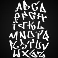 Graffiti vector alphabet N4