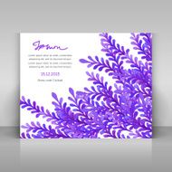 Invitation with floral decoration