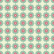 Seamless geometric pattern of abstract flowers