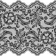 Vintage lace background ornamental flowers Vector texture N17