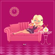 cartoon blondy girl