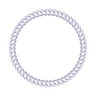 Thik silver chain - round frame