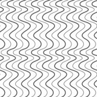 Abstract seamless wave lines monochrome pattern