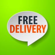 Free Delivery 3d Speech Bubble