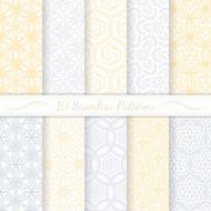Set of ten seamless modern patterns N6