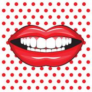 Glossy female lips N4