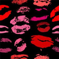 Lips print pattern vector illustration N3