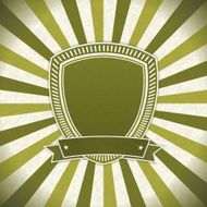 Retro label radial sunbeam background N4