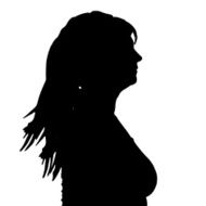 Vector silhouette of a woman N1072
