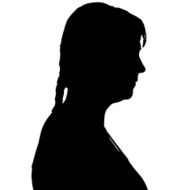 Vector silhouette of a woman N1073