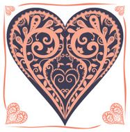 abstract floral heart love theme