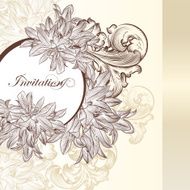 Elegant wedding invitation card for design