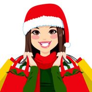 Christmas Shopping Brunette