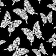 Beautiful seamless background with butterflies