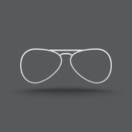 Vector of transparent glasses icon N4