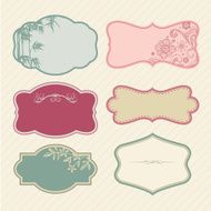 Vintage vector label templates