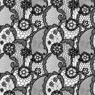 Lace seamless pattern with flowers N210