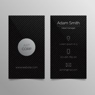 Business card template - dark sleek design