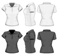 Women&#039;s polo-shirt design template