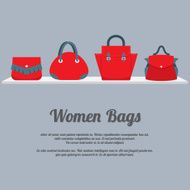 Women Handbags Display On Shelf N2