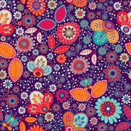 Colorful flower vector pattern