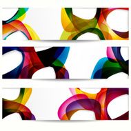 Abstract banner with forms of empty frames N7