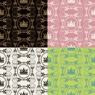 Set of seamless vintage patterns N76