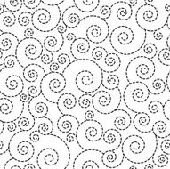 Seamless Connected curls pattern - black and white colors