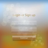 Vector abstract login page