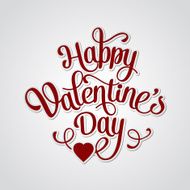 Happy Valentine&#039;s Day Vintage Card With Lettering N5