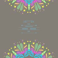 Pattern with vegetative elements Vector N7