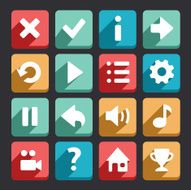 Flat game icons N10