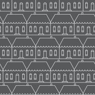 Seamless pattern with country houses N9