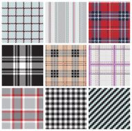 Seamless textured plaid pattern