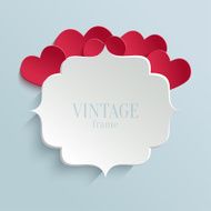White paper banner in vintage or retro style N8