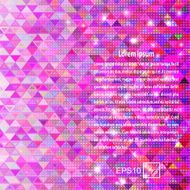 Abstract purple background with geometric elements triangle Ve