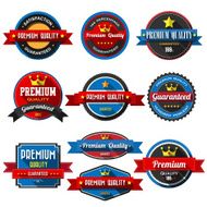 Set of retro vintage badges and labels with long shadow N3