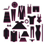 set of clothing icons