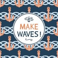 Retro anchors symbol on hipster background