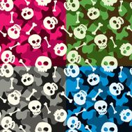 Skulls Camo Seamless Pattern