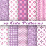 Cute abstract geometric bright seamless patterns N2