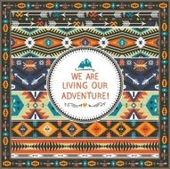 Navajo seamless tribal colorful pattern N3