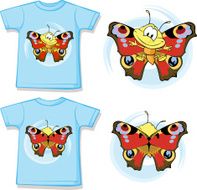 kid shirt with cute butterfly printed