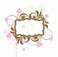Banner with floral elements N3
