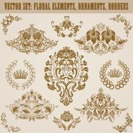 Set of vector damask ornaments N34