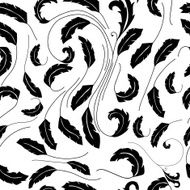 Seamless pattern background with feathers N2